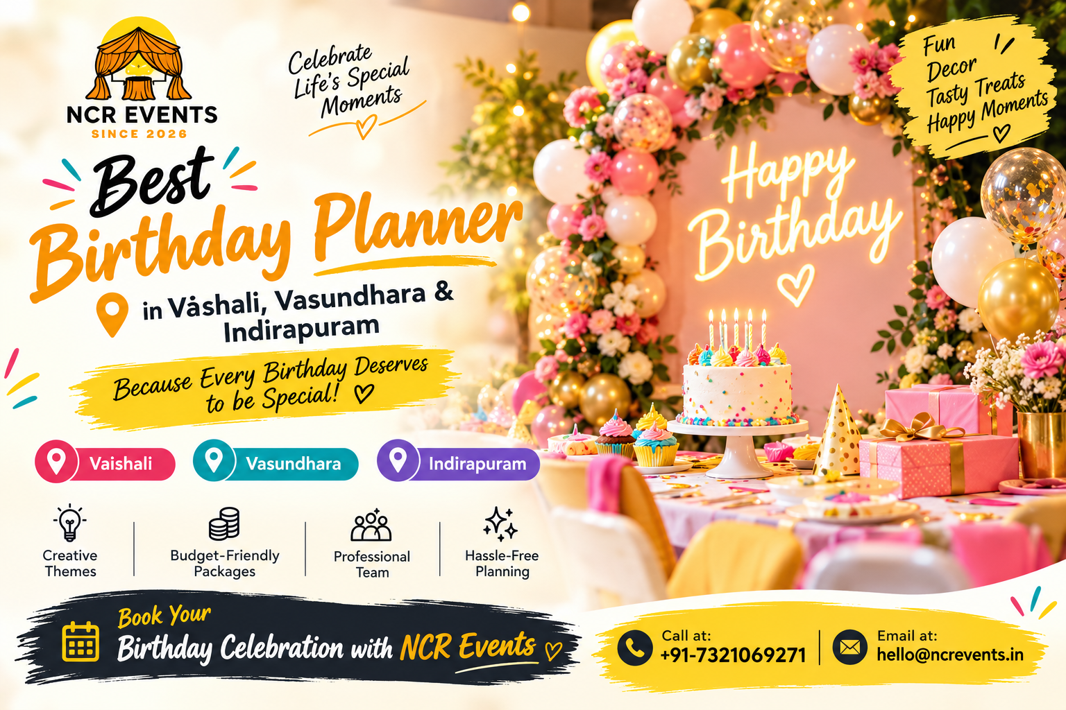 Read more about the article Best Birthday Planner in Vaishali, Vasundhara & Indirapuram | NCR Events